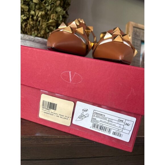 Valentino Garavani Roman Stud Ballerina Flats Selleria Womens Size 36.5 - Picture 16 of 16